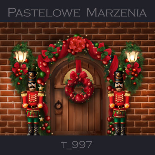 Photographic backdrop for Christmas with Nutcrackers t_997