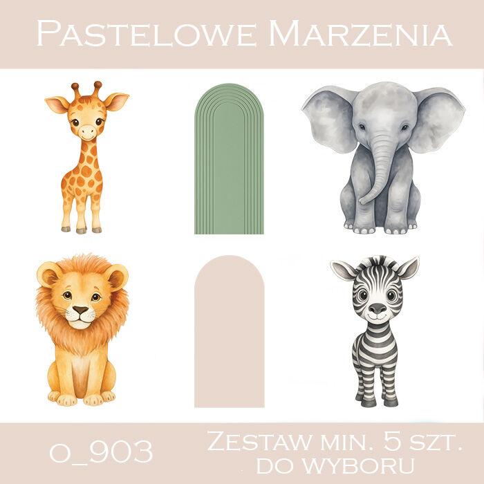 Dodatki safari - komplet minimum 5 sztuk
