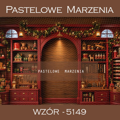 Tło fotograficzne na Boże Narodzenie z regałem t_5149
