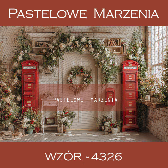 Tło fotograficzne na Boże Narodzenie ze skrzynkami pocztowymi t_4326