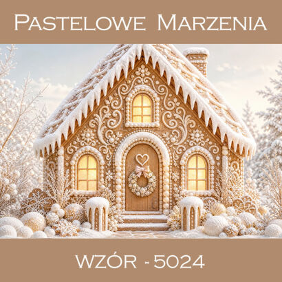 Christmas photographic backdrop with gingerbread house t_5024