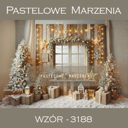 Photographic backdrop for Christmas with window t_3188