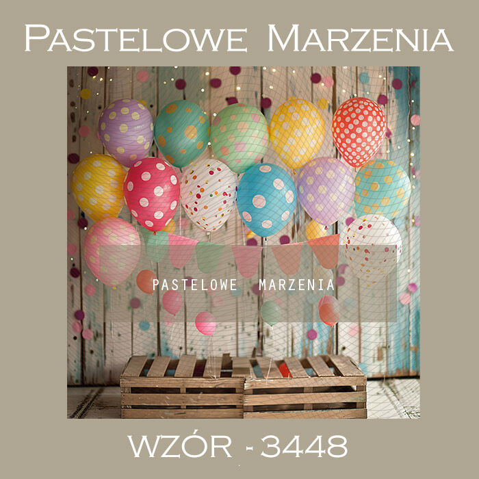 Tło fotograficzne karnawałowe z balonami t_3448