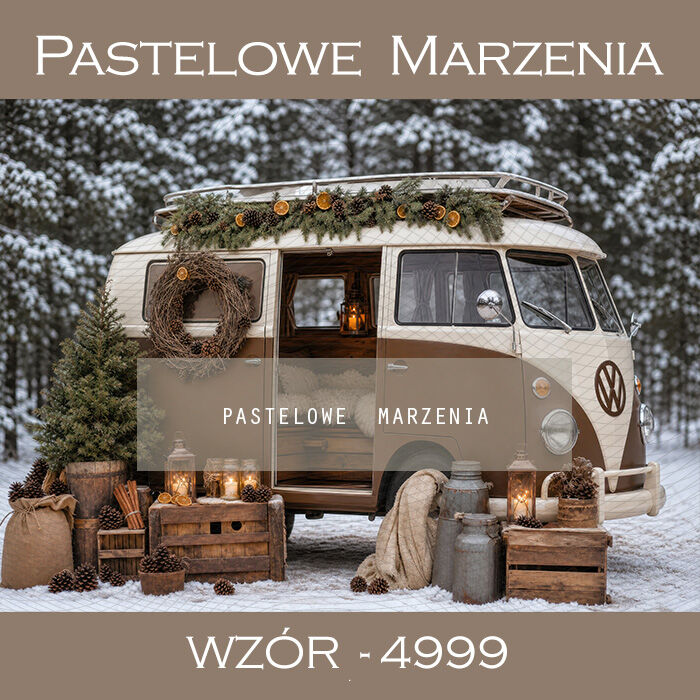 Christmas photographic backdrop with car t_4999