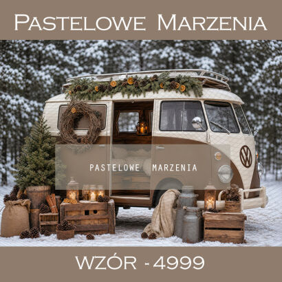 Tło fotograficzne na Boże Narodzenie z samochodem t_4999