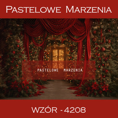 Tło fotograficzne na Boże Narodzenie z choinkami t_4208