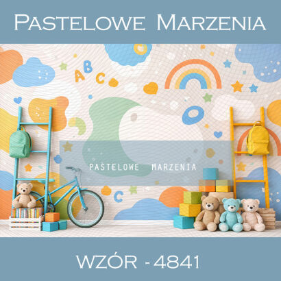 Tło fotograficzne przedszkolne z misiami t_4841