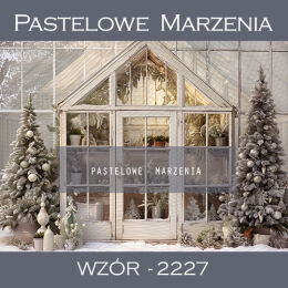 Photographic backdrop for Christmas, white greenhouse t_2227