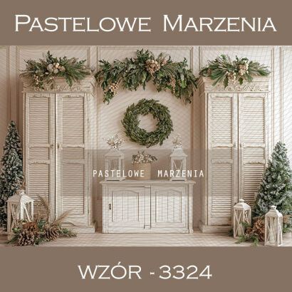 Photographic backdrop for Christmas with cabinet t_3324