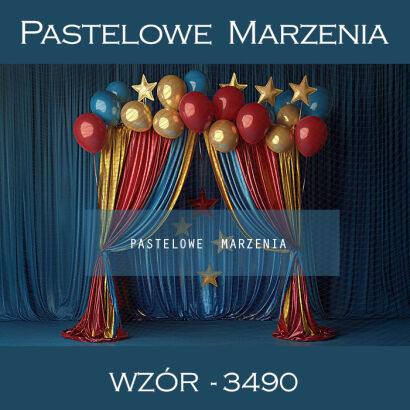 Photographic carnival backdrop with baloons t_3490