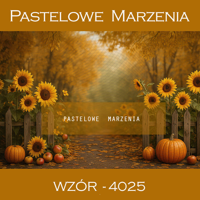 Tło fotograficzne jesienne ze słonecznikami t_4025