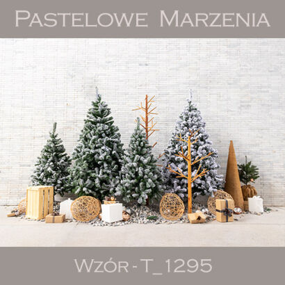 Photographic backdrop for Christmas with Christmas trees t_1295