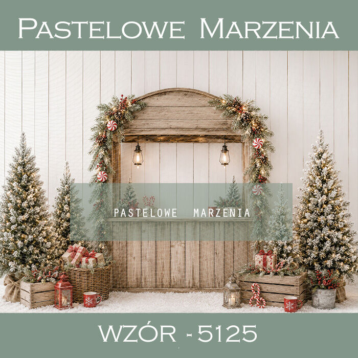 Christmas Photography Background with a Little Shop t_5125