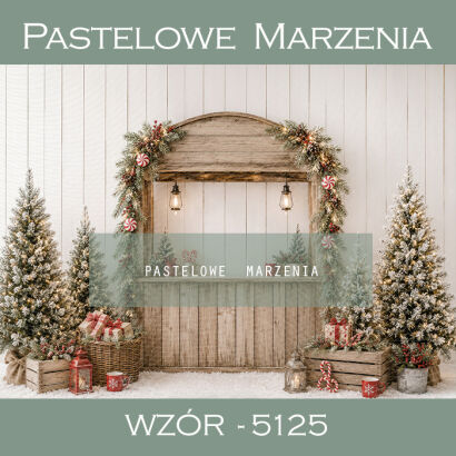 Christmas Photography Background with a Little Shop t_5125