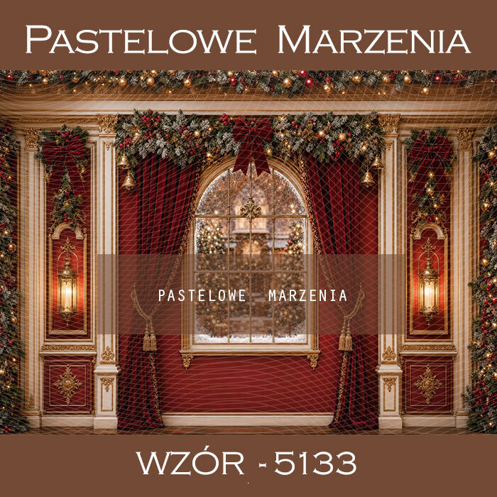 Christmas photographic background with wall t_5133