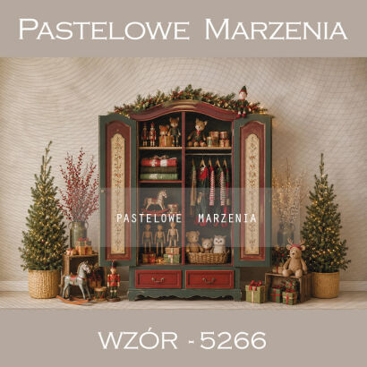 Tło fotograficzne na Boże Narodzenie z szafą t_5266