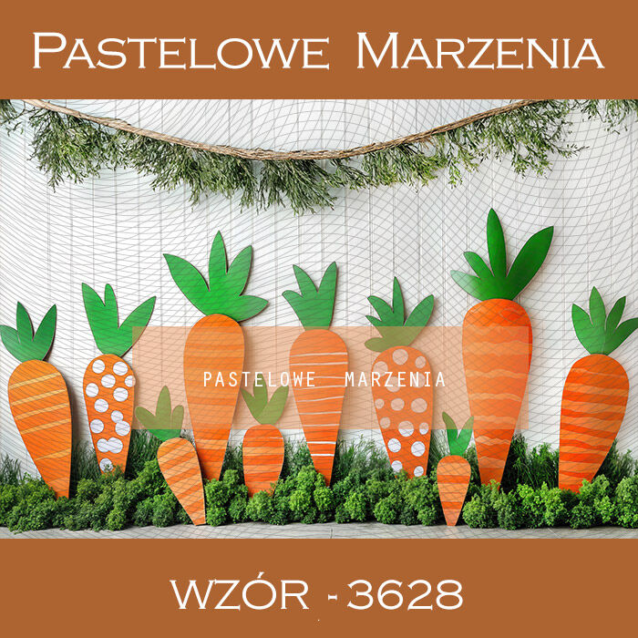 Photographic spring backdrop with carrots t_3628