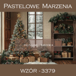 Photographic backdrop for Christmas showing interior t_3379