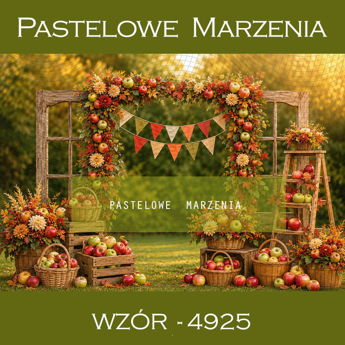 Autumn photographic background with apples t_4925