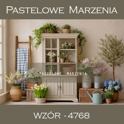 Tło fotograficzne wiosenne z regałem t_4768