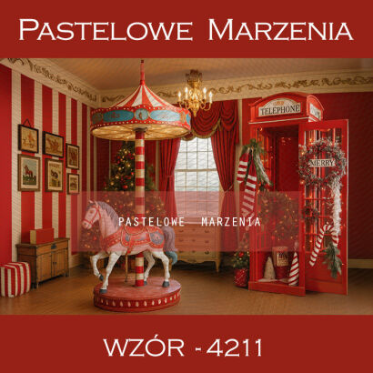 Tło fotograficzne na Boże Narodzenie ukazujące wnętrze t_4211