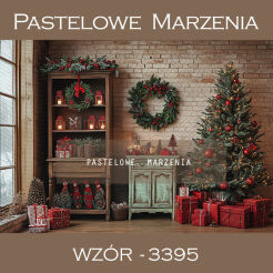 Photographic backdrop for Christmas showing interior t_3395