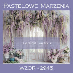 Photographic backdrop with doors, white t_2945