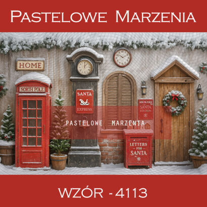 Photographic backdrop for Christmas with mailbox t_4113