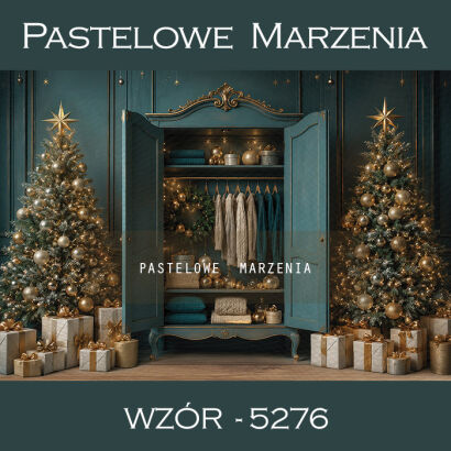 Tło fotograficzne na Boże Narodzenie z szafą t_5276