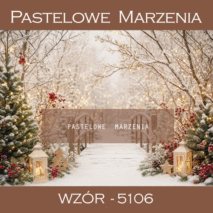 Christmas photographic background with bridge t_5106