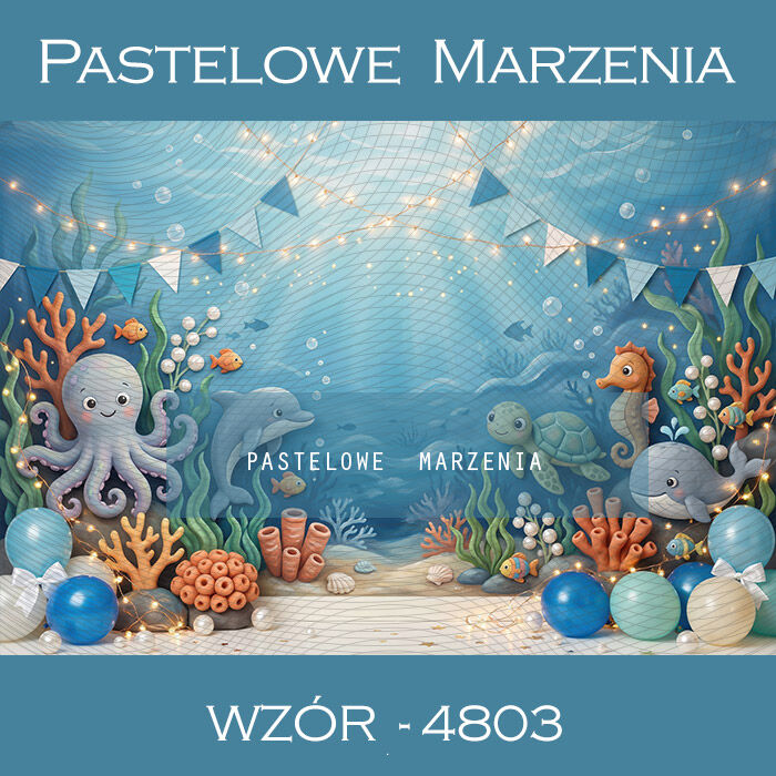 Tło fotograficzne urodzinowe z oceanem t_4803