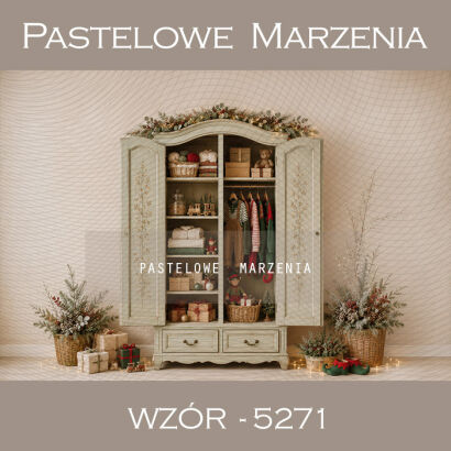 Tło fotograficzne na Boże Narodzenie z szafą t_5271