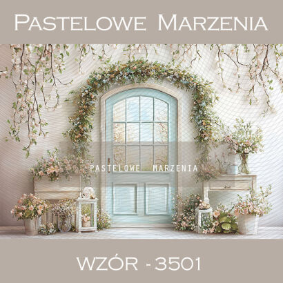 Photographic spring backdrop with doors t_3501