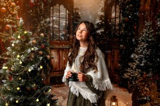 Photographic backdrop for Christmas with doors t_3166 - 2