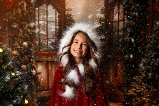 Photographic backdrop for Christmas with doors t_3166 - 5