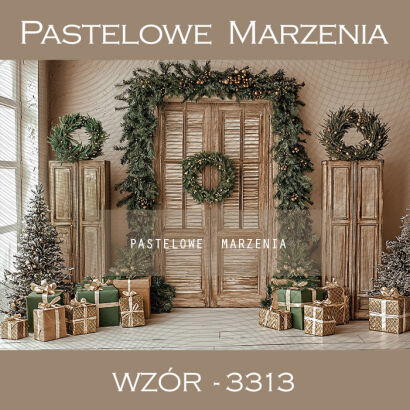 Photographic backdrop for Christmas with doors t_3313