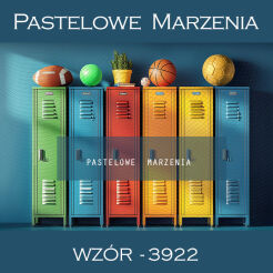 Photographic backdrop for School with school lockers t_3922