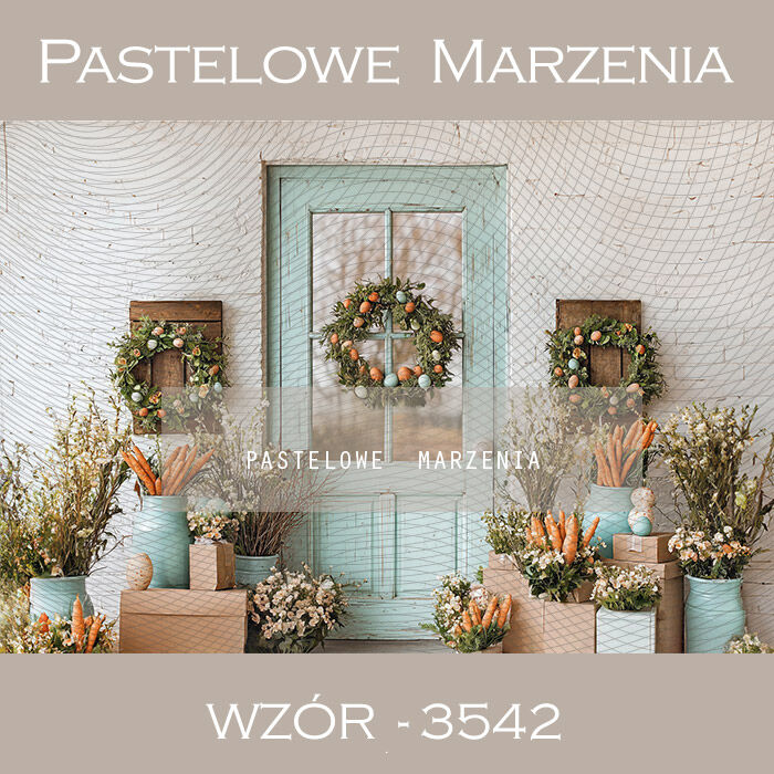 Photographic spring backdrop with doors t_3542