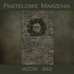 Photographic backdrop for Christmas with Christmas wreath t_992
