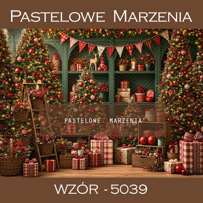 Christmas Interior Photographic Backdrop t_5039