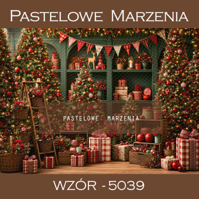 Christmas Interior Photographic Backdrop t_5039