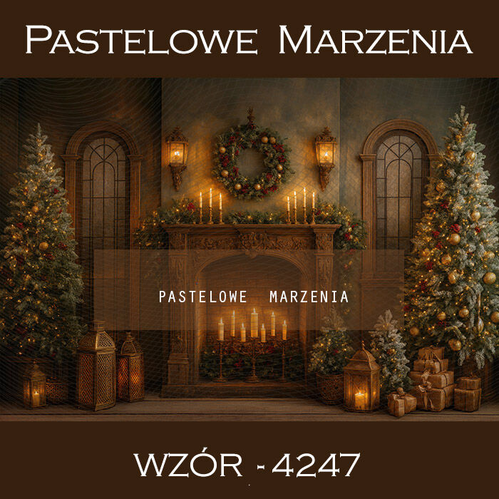 Christmas Photography Background with Fireplace t_4247