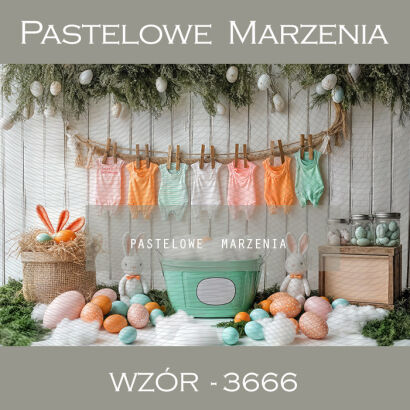 Photographic Easter backdrop with rabbits t_3666