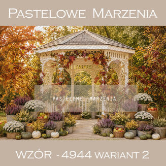 Autumn photographic background with gazebo t_4944 - 2