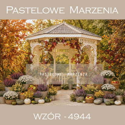 Autumn photographic background with gazebo t_4944