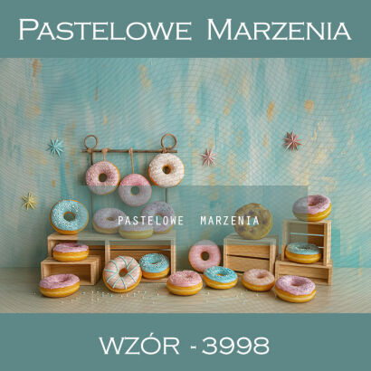 Tło fotograficzne przedszkolne z pączkami t_3998