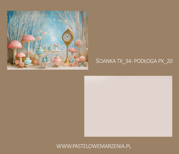 Zestaw ścianka materiałowa + podłoga tx_34, px_20