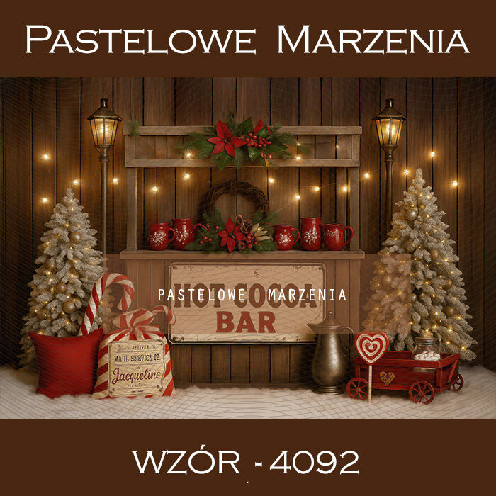 Tło fotograficzne na Boże Narodzenie ze straganikiem t_4092