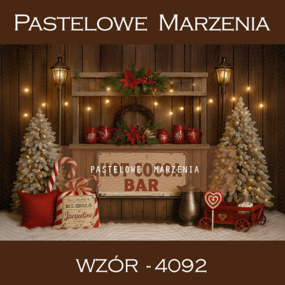 Tło fotograficzne na Boże Narodzenie ze straganikiem t_4092