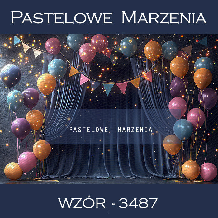 Photographic carnival backdrop with baloons t_3487